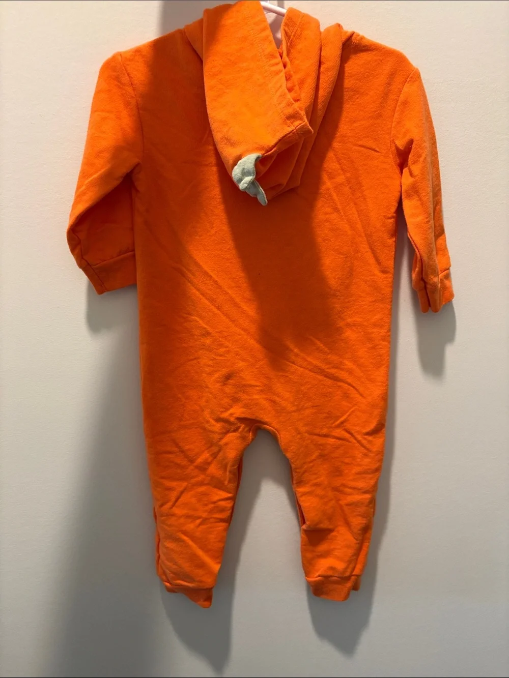 Cat & Jack Orange Pumpkin Face Hooded One-Piece